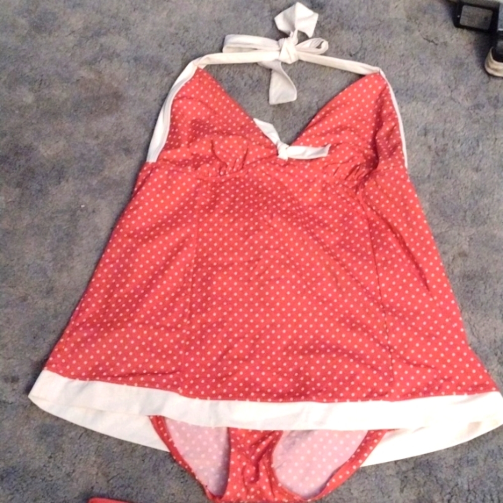 Tropical Escape one piece swimdress with shorts size 18/16